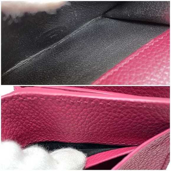 Saint Laurent Trifold Wallet Pink 459784 B680J 5619 Grain Leather SAINT LAURE... - Picture 9 of 10